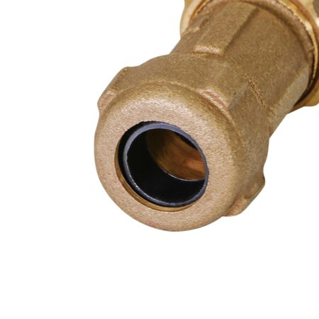 Everflow Coupling Fitting with Packing Nut, Brass, 3" Length 1-1/4"Compression BRCS0114-NL
